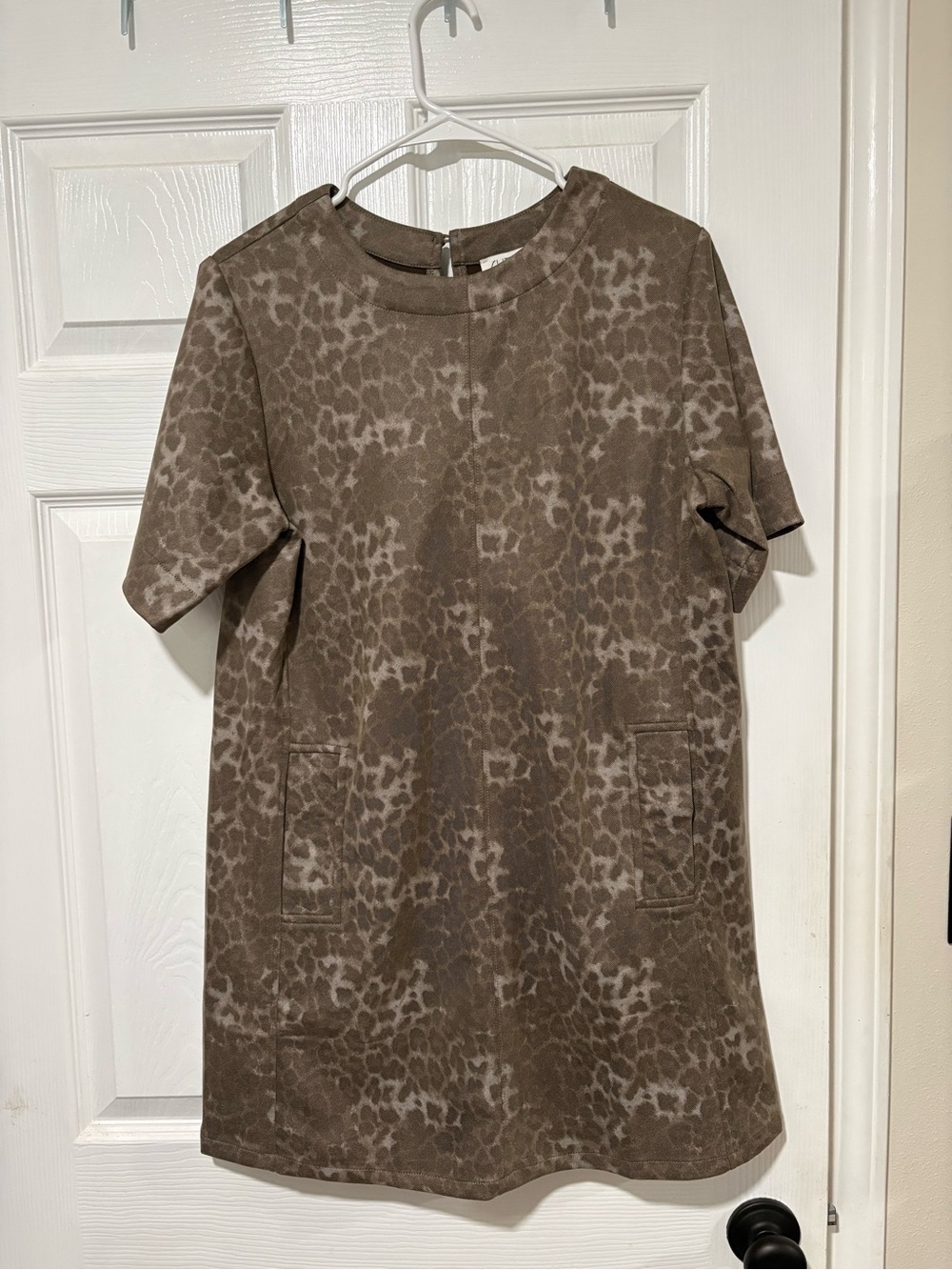 She + Sky Brown Animal Print Shift Dress